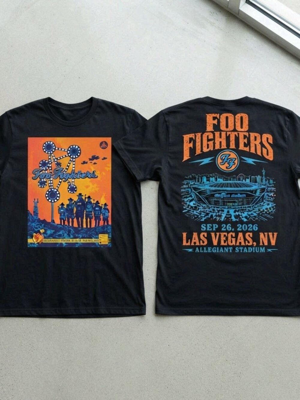 Foo Fighters Las Vegas Sep 26 2026 Black T-Shirt S-4XL